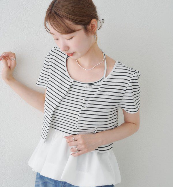  「【マルチウェイ】ホルターバルーンカーデSET」|Tシャツ・カットソー|