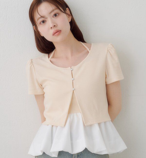  「【マルチウェイ】ホルターバルーンカーデSET」|Tシャツ・カットソー|
