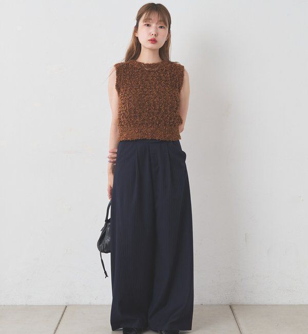  「【前後2WAY/4色展開】リボンヤーンタンク」|キャミソール|