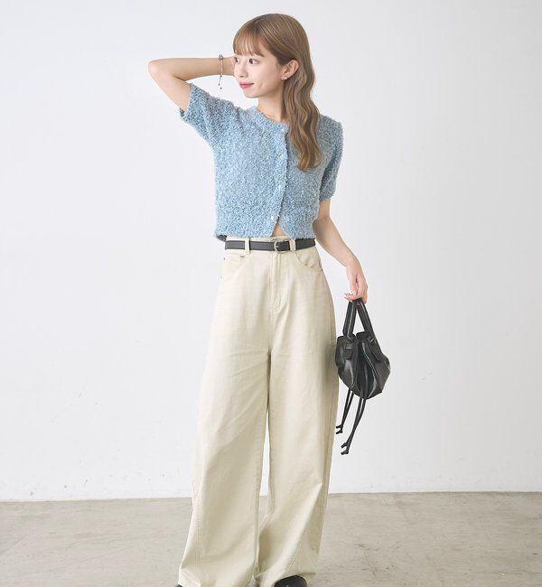  「【4色展開】リボンヤーンカーディガン」|カーディガン|