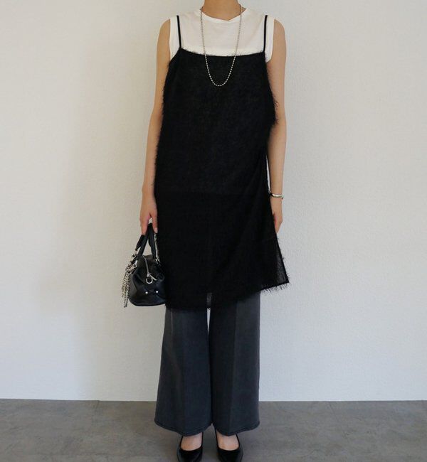  「【earthy_/アーシー】シアーキャミワンピース」|ワンピース|