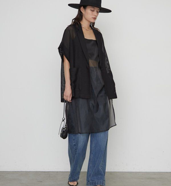  「【earthy_/アーシー】シアーキャミワンピース」|ワンピース|