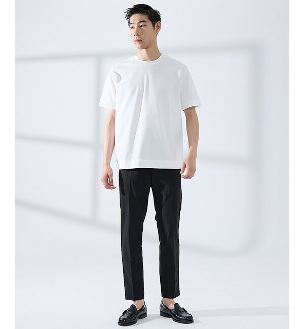 ABAHOUSE「【SMART CLOSET】シルケット天竺　ワイドリブ Tシャツ / 接触冷感」|Tシャツ・カットソー|