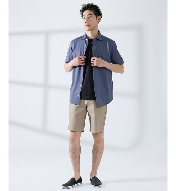 ABAHOUSE「【SMART CLOSET】シルケット天竺　ワイドリブ Tシャツ / 接触冷感」|Tシャツ・カットソー|