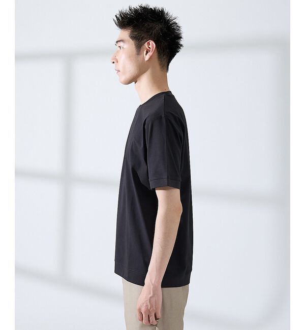 ABAHOUSE「【SMART CLOSET】シルケット天竺　ワイドリブ Tシャツ / 接触冷感」|Tシャツ・カットソー|