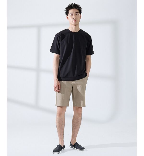 ABAHOUSE「【SMART CLOSET】シルケット天竺　ワイドリブ Tシャツ / 接触冷感」|Tシャツ・カットソー|
