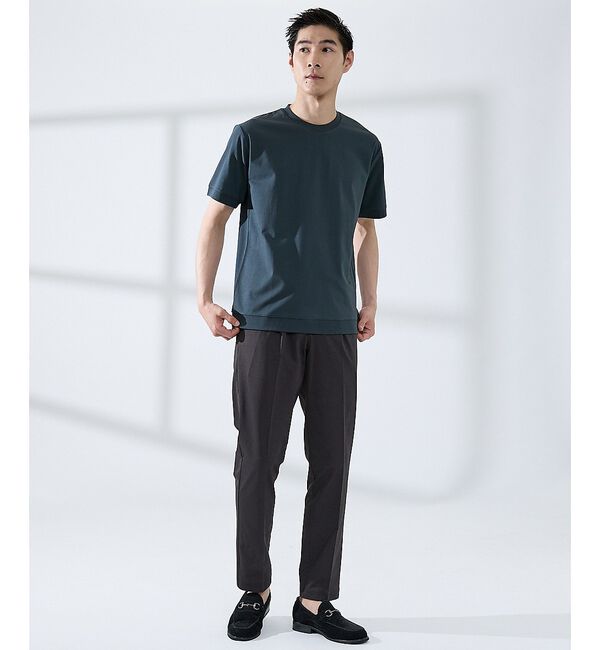 ABAHOUSE「【SMART CLOSET】シルケット天竺　ワイドリブ Tシャツ / 接触冷感」|Tシャツ・カットソー|