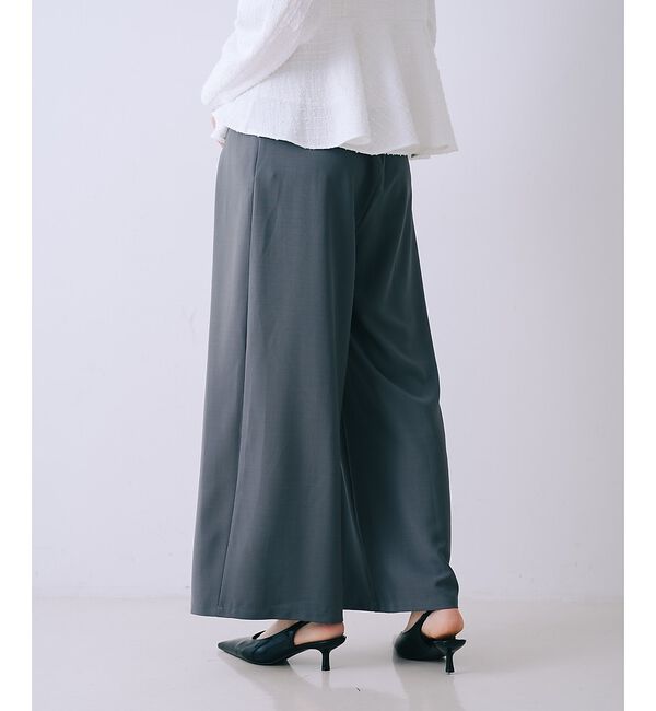 SELFIST「ウエストレースワイドパンツ」|その他|グレー