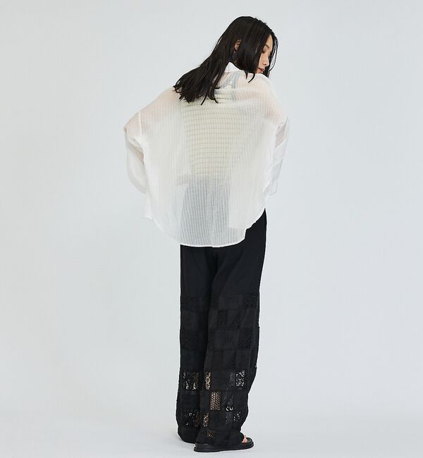 abahouse mavie「【セットアップ対応】刺繍レースワイドパンツ」|その他|