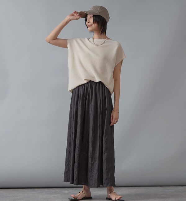 Liesse「ワッシャーギャザースカート」|スカート|