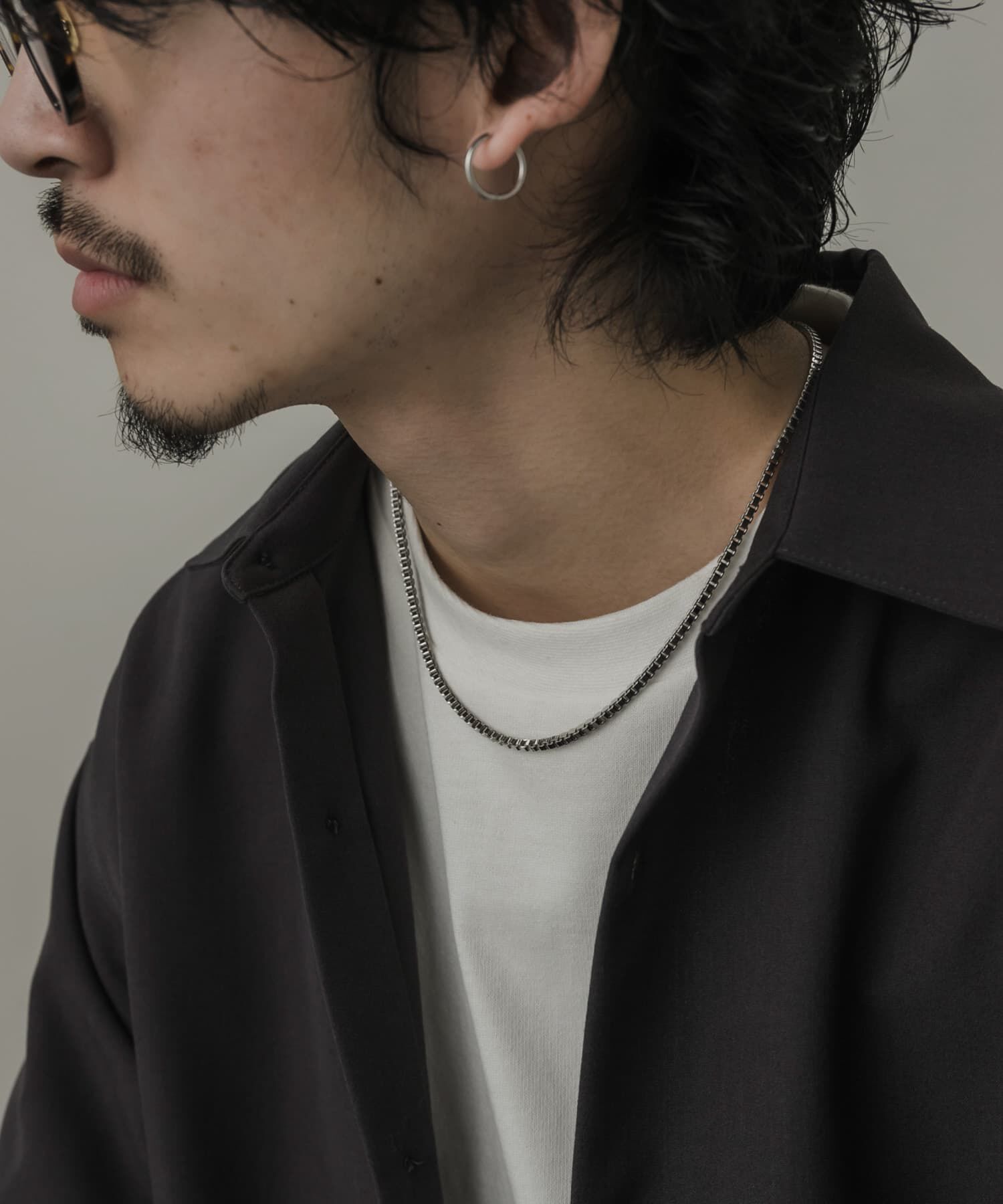 SMELLY「ボックスチェーンマンテルネックレス」|ネックレス|