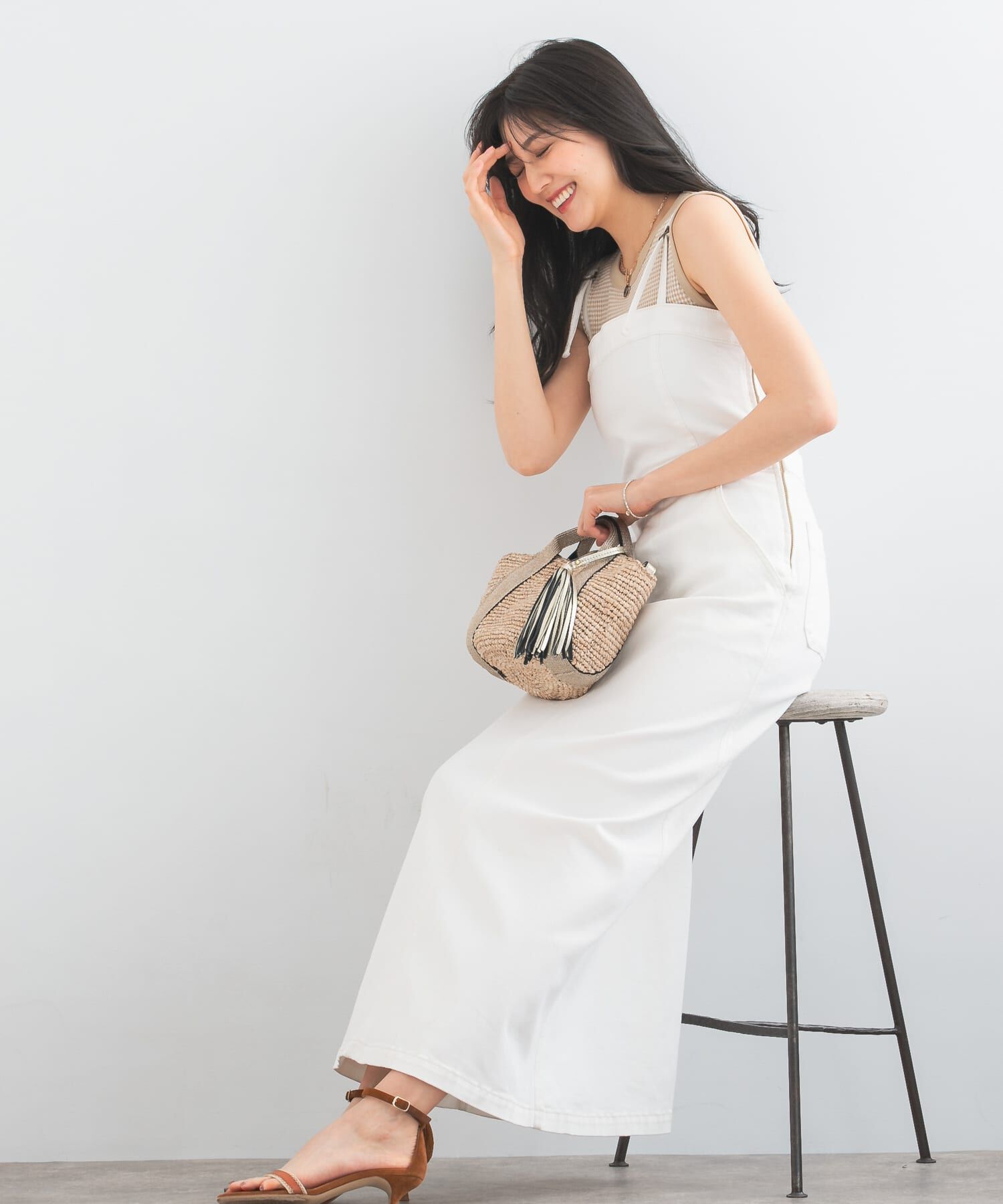 URBAN RESEARCH ROSSO「『別注』Lee&times;ROSSO　BELTED CAMISOLE DRESS」|ワンピース|ホワイト