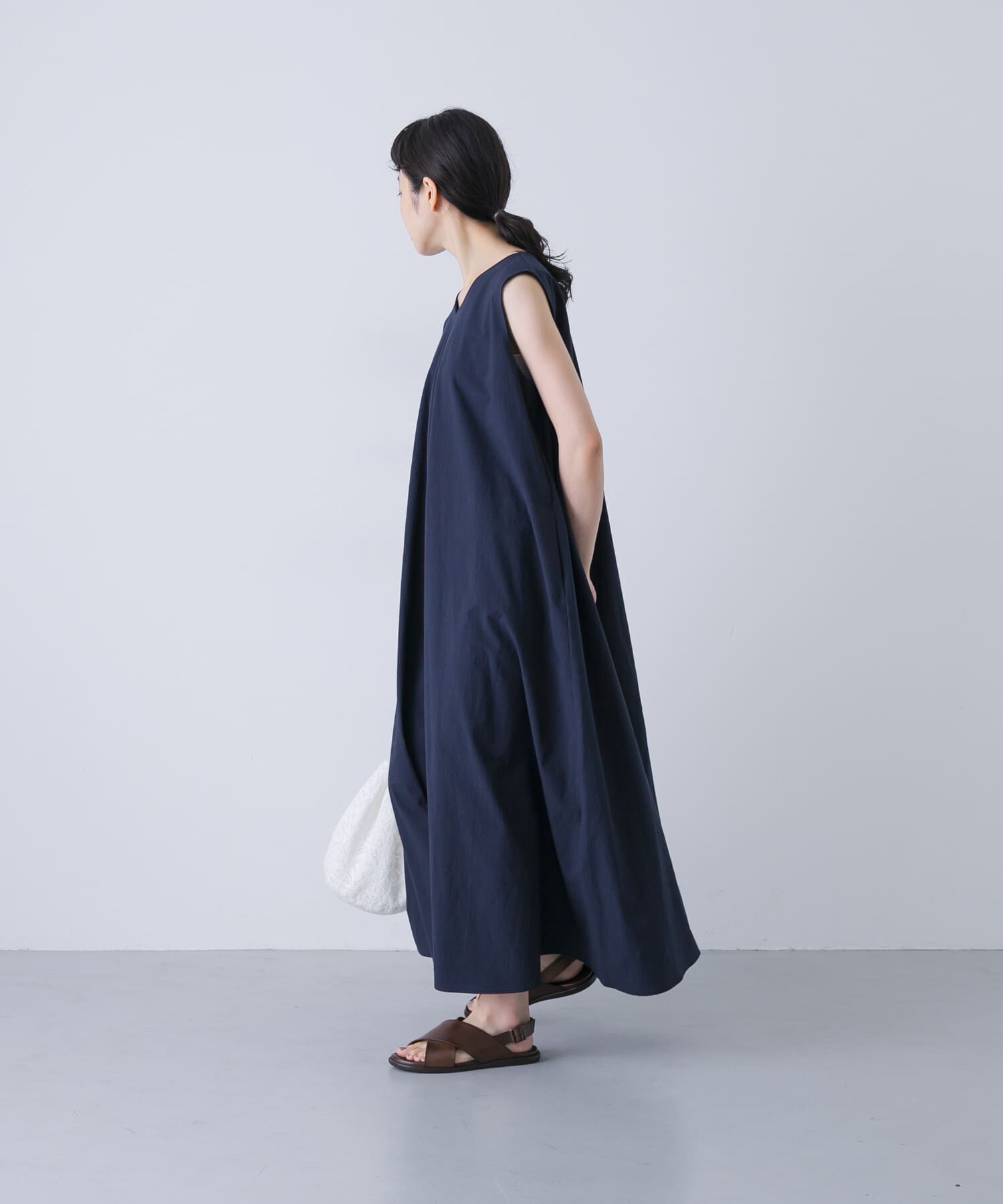 かぐれ「コットンAラインノースリワンピース」|ワンピース|
