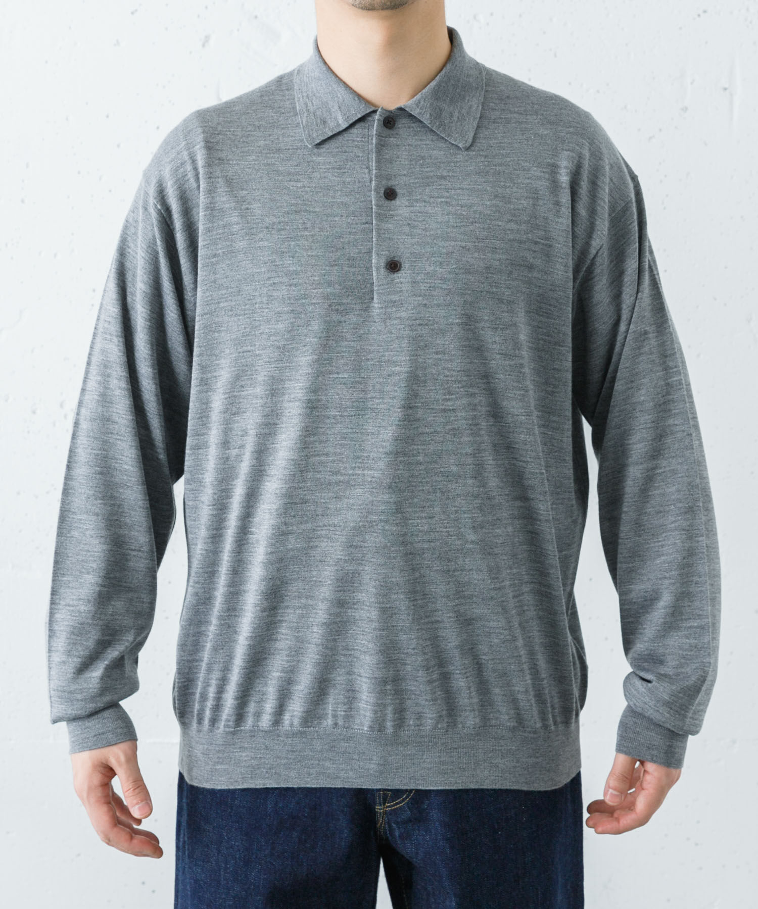 URBAN RESEARCH「YLEVE　W/S CASHMERE  KNIT POLO」|ニット・セーター|