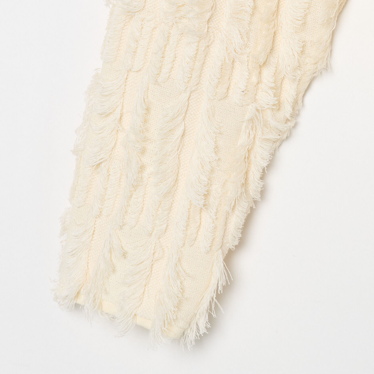  「three dots BRIGHT COTTON FRINGE JACKET」|ニット・セーター|