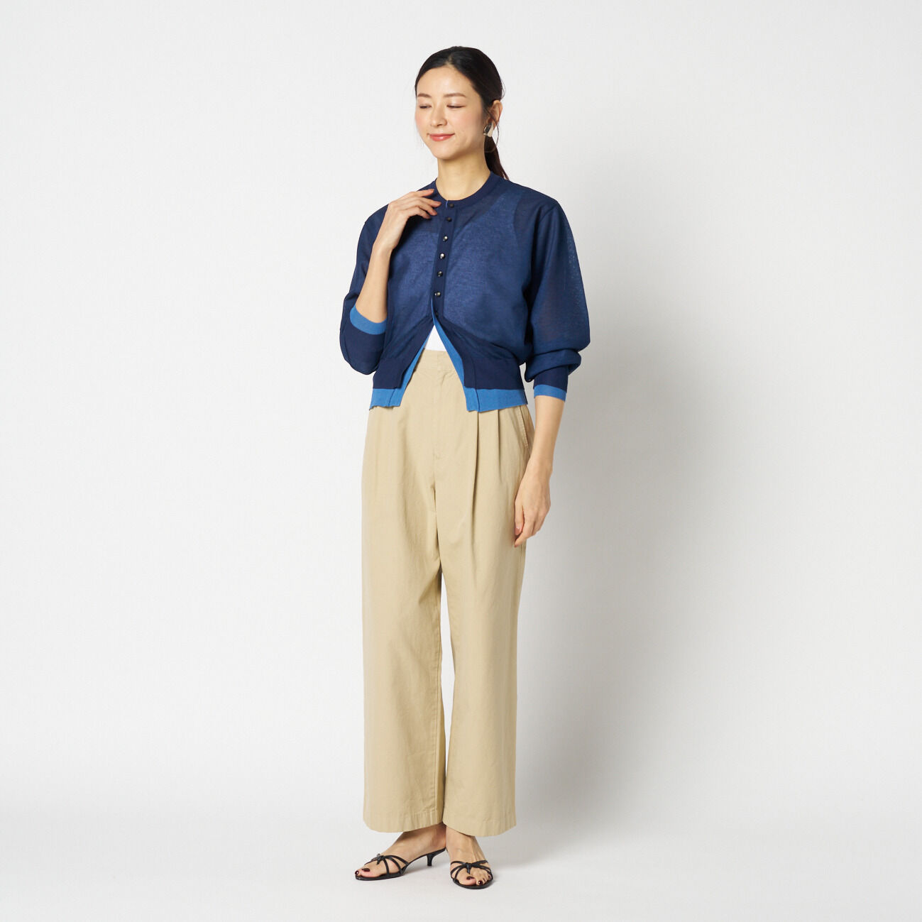 HELIOPOLE「HELIOPOLE LAYERED KNIT REVERSIBLE GARDIGAN」|ニット・セーター|