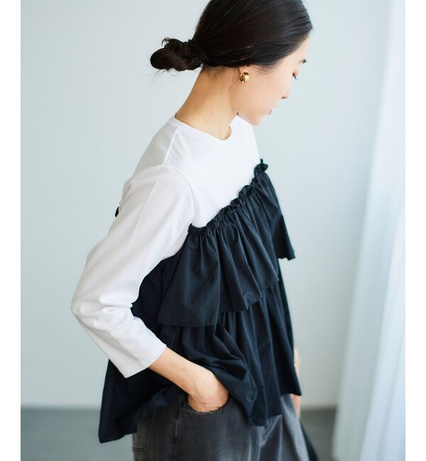 le.coeur blanc「ビスチェライクドッキングプルオーバー」|Tシャツ・カットソー|