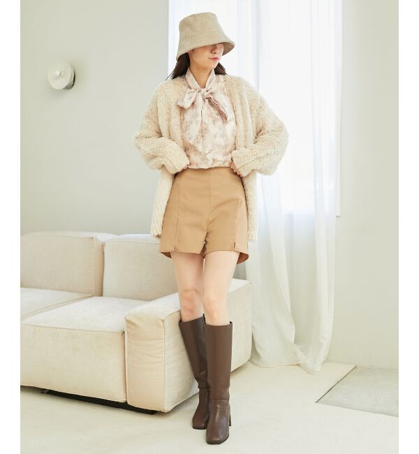 MAJESTICLEGON「ミニスリットショートパンツ」|その他|キャメル