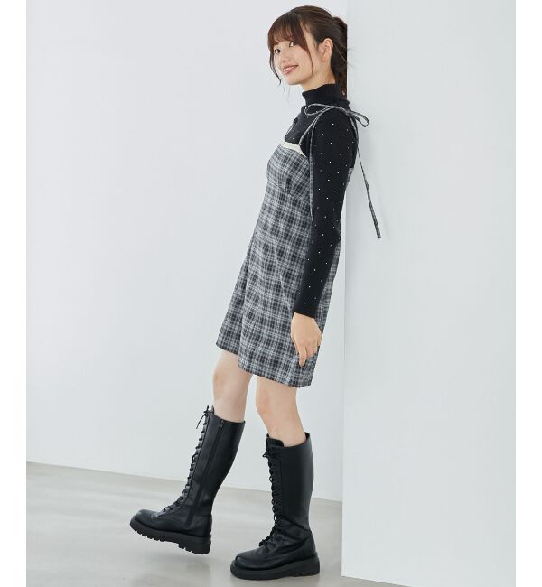 MAJESTICLEGON「ローズモチーフミニキャミワンピース」|ワンピース|
