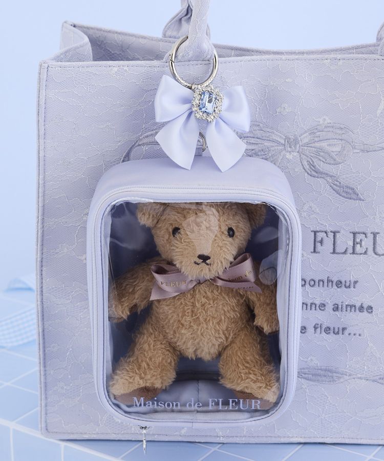 Maison de FLEUR「【WEB限定】ブルーマニアクリアポーチ」|ポーチ|