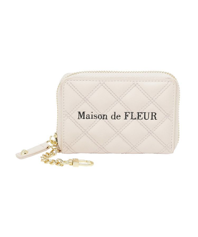 Maison de FLEUR「スクエアキルティングコインケース」|ポーチ|