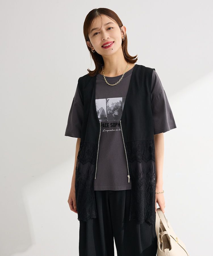 Green Parks「【適ON】汗染み防止ボックスロゴTシャツ」|Tシャツ・カットソー|