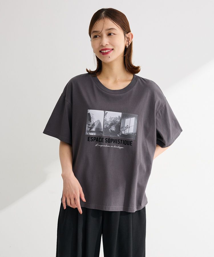 Green Parks「【適ON】汗染み防止ボックスロゴTシャツ」|Tシャツ・カットソー|