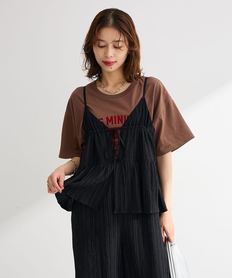 Green Parks「【適ON】汗染み防止ボックスロゴTシャツ」|Tシャツ・カットソー|