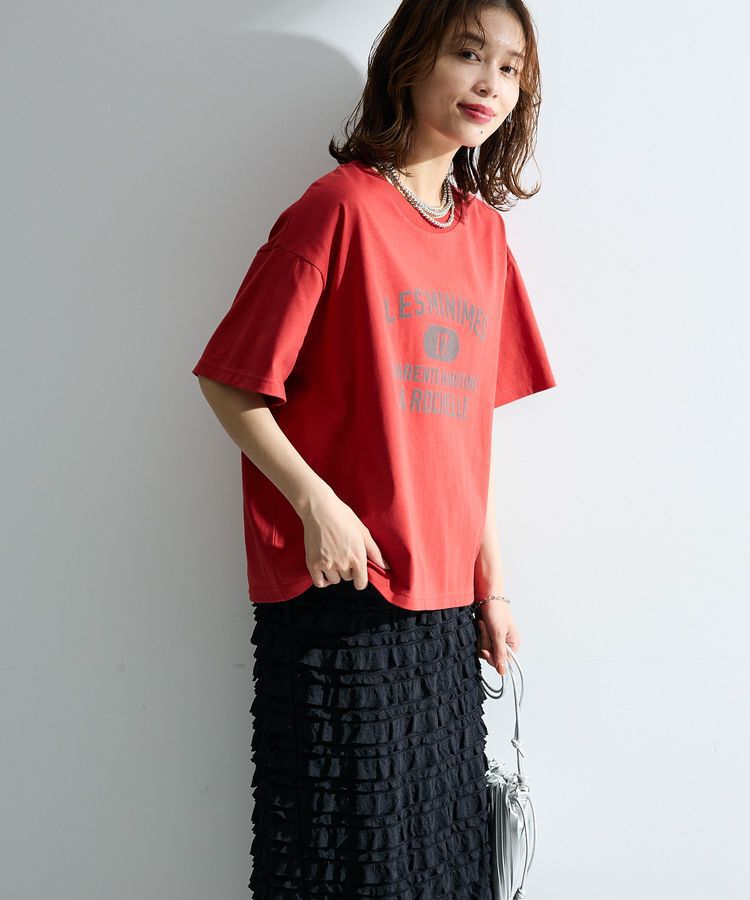 Green Parks「【適ON】汗染み防止ボックスロゴTシャツ」|Tシャツ・カットソー|