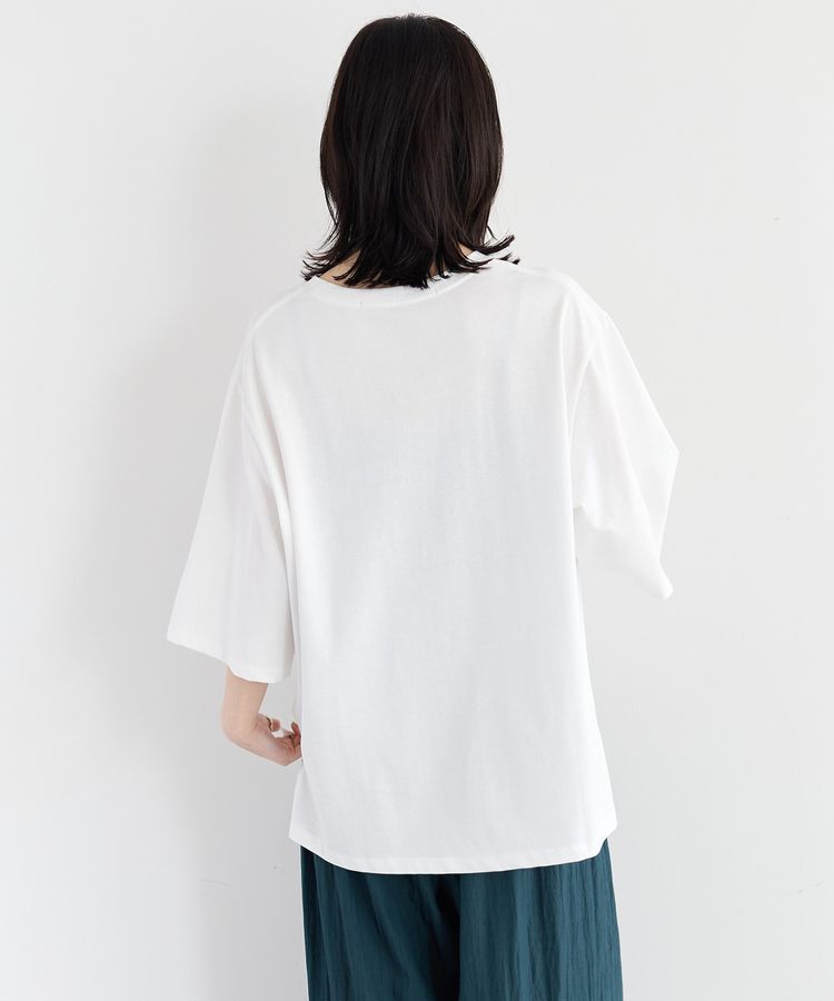 Editt by YECCA VECCA「【UVカット】ワイドスリーブ箔プリントTee」|Tシャツ・カットソー|