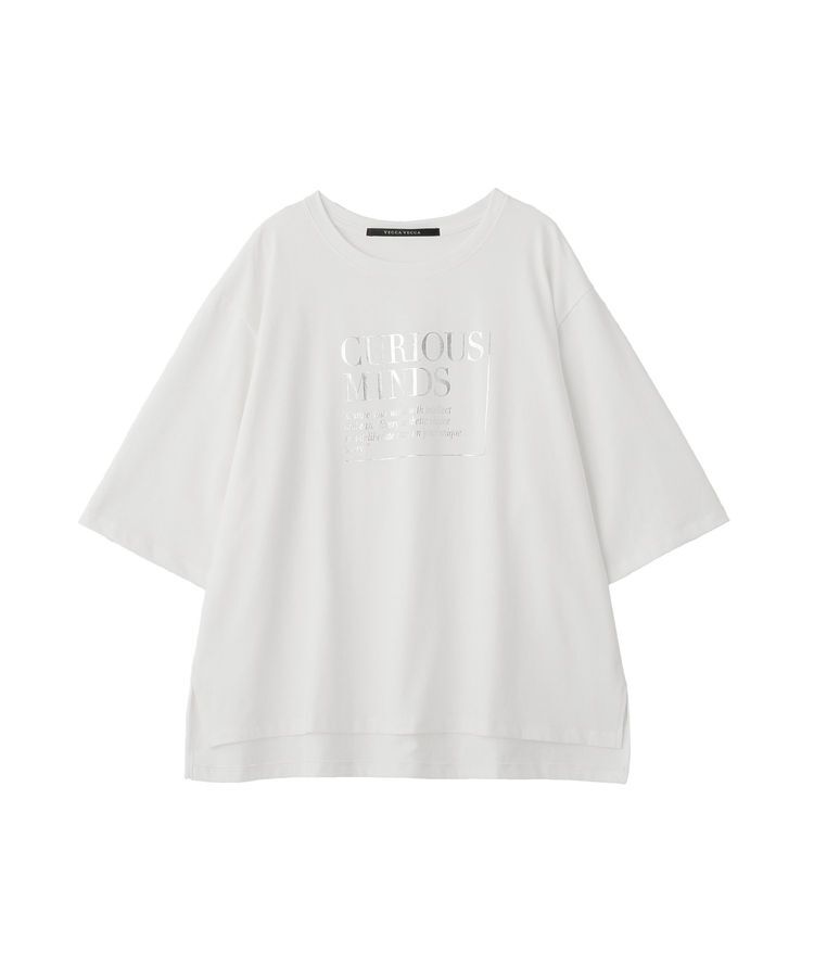 Editt by YECCA VECCA「【UVカット】ワイドスリーブ箔プリントTee」|Tシャツ・カットソー|