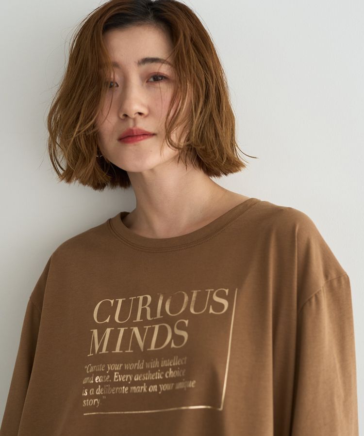 Editt by YECCA VECCA「【UVカット】ワイドスリーブ箔プリントTee」|Tシャツ・カットソー|