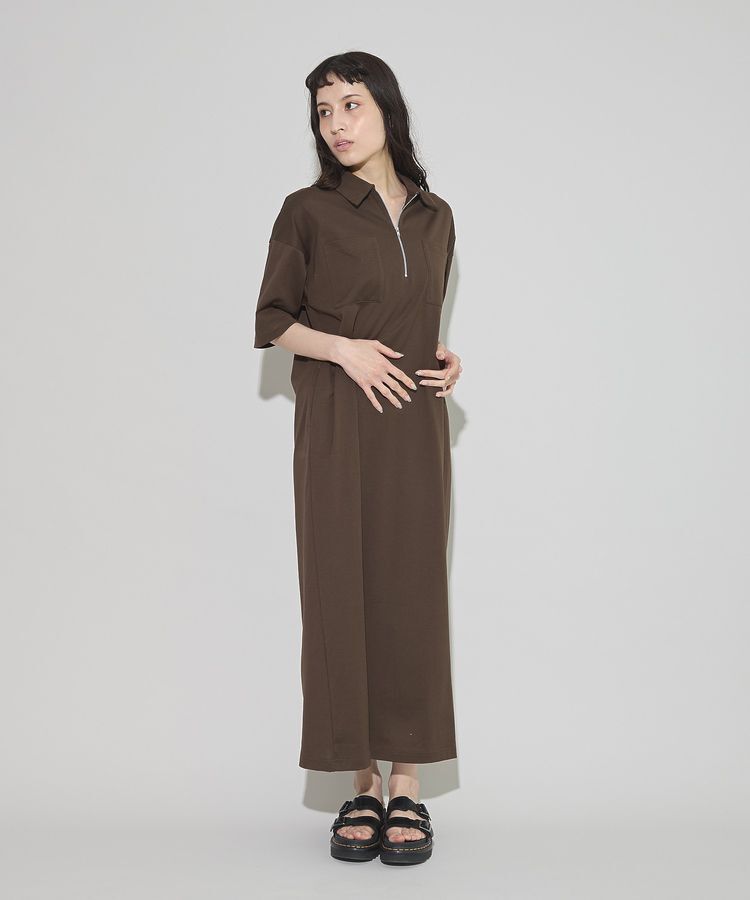 GARAGE OF GOOD CLOTHING「【日本製】ポロ襟ZIP付ワンピース」|ワンピース|
