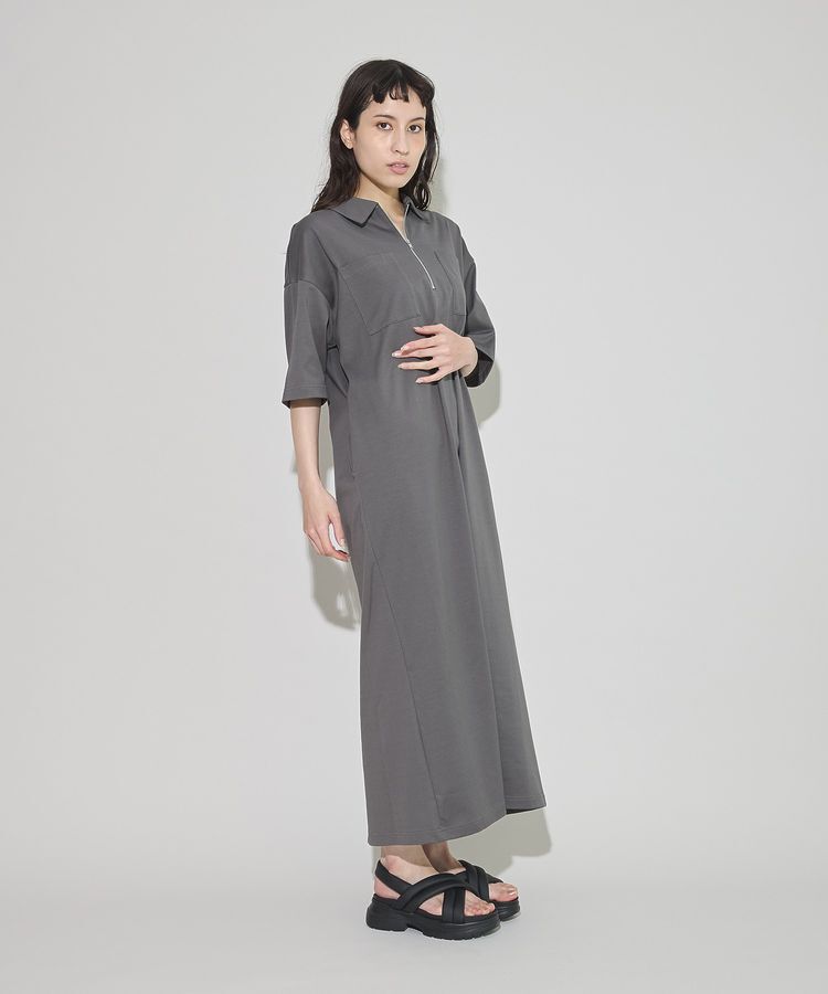 GARAGE OF GOOD CLOTHING「【日本製】ポロ襟ZIP付ワンピース」|ワンピース|
