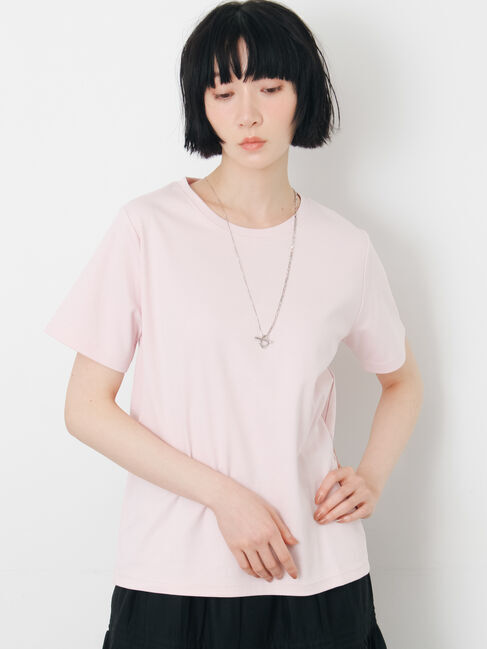 Samansa Mos2「【汗じみ防止】スムースTシャツ」|Tシャツ・カットソー|
