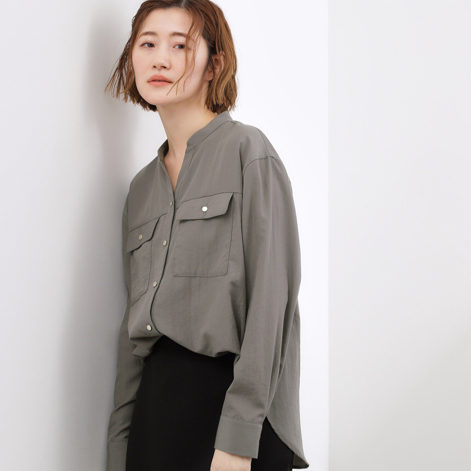 grove「【貴島明日香さん着用】お仕事も普段も。今どきワークシャツブラウス」|シャツ・ブラウス|