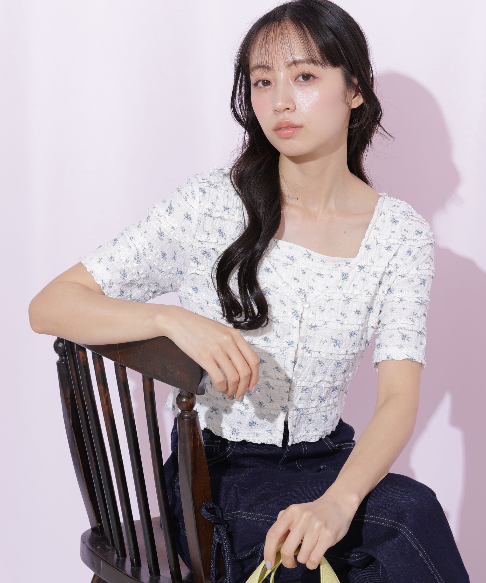 「フリルカットソーアンサンブル」|Tシャツ・カットソー|エクリュフラ 1