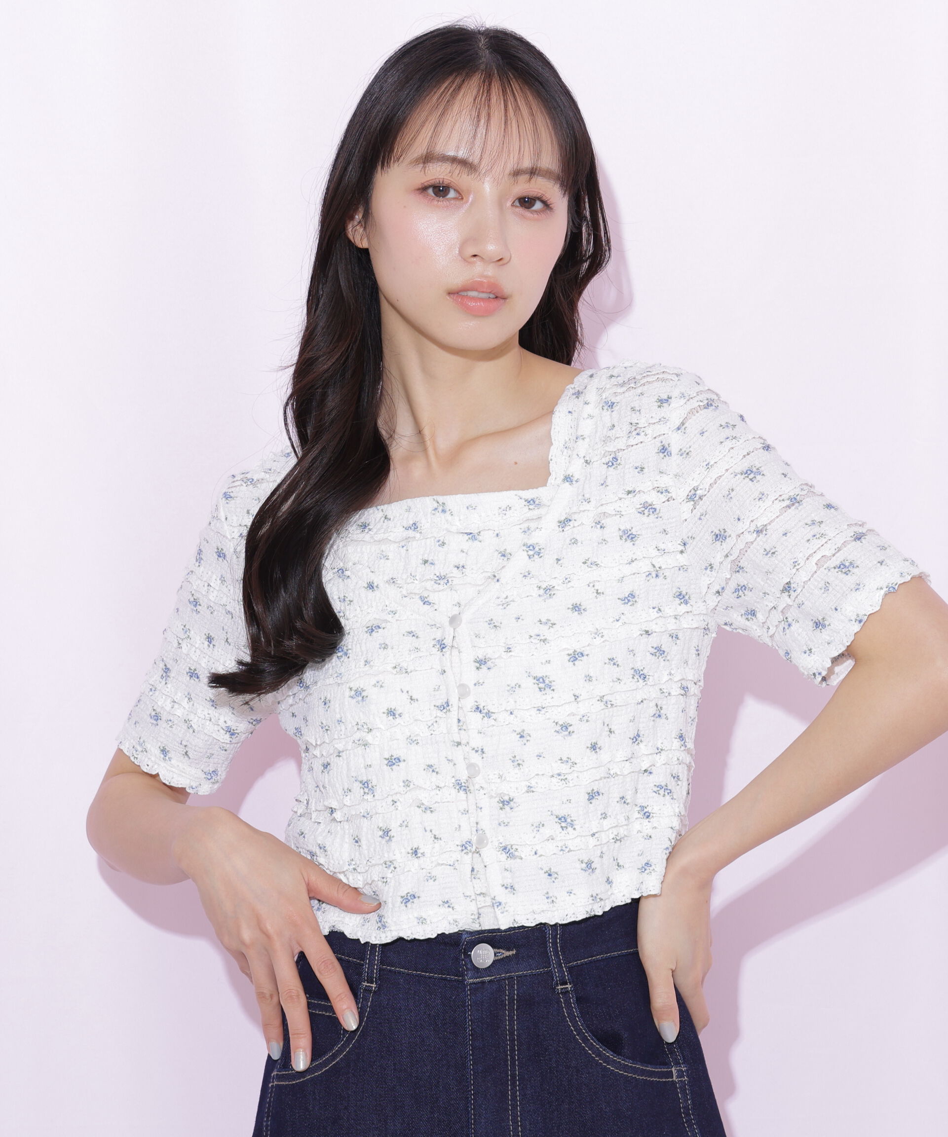 「フリルカットソーアンサンブル」|Tシャツ・カットソー|