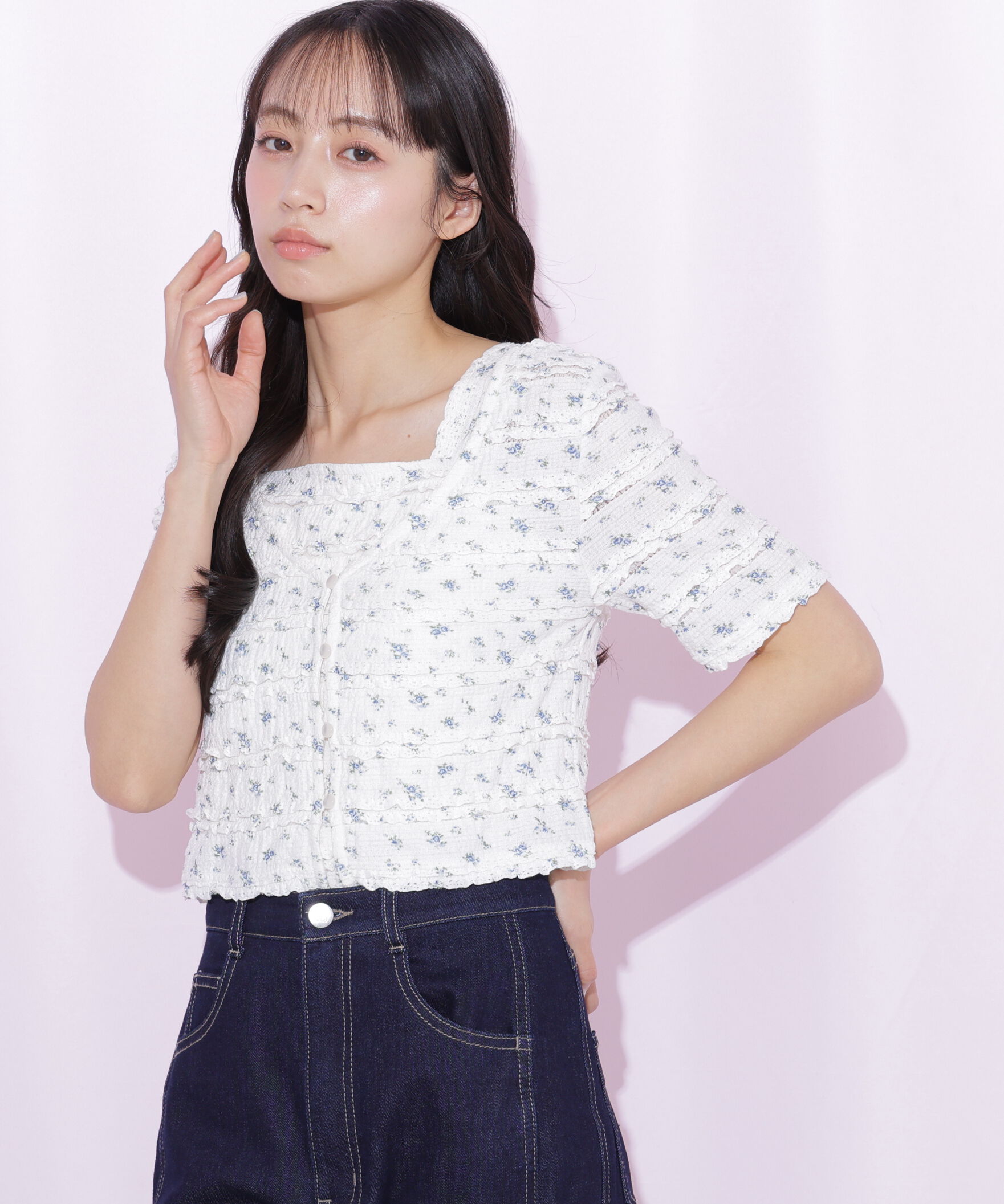  「フリルカットソーアンサンブル」|Tシャツ・カットソー|