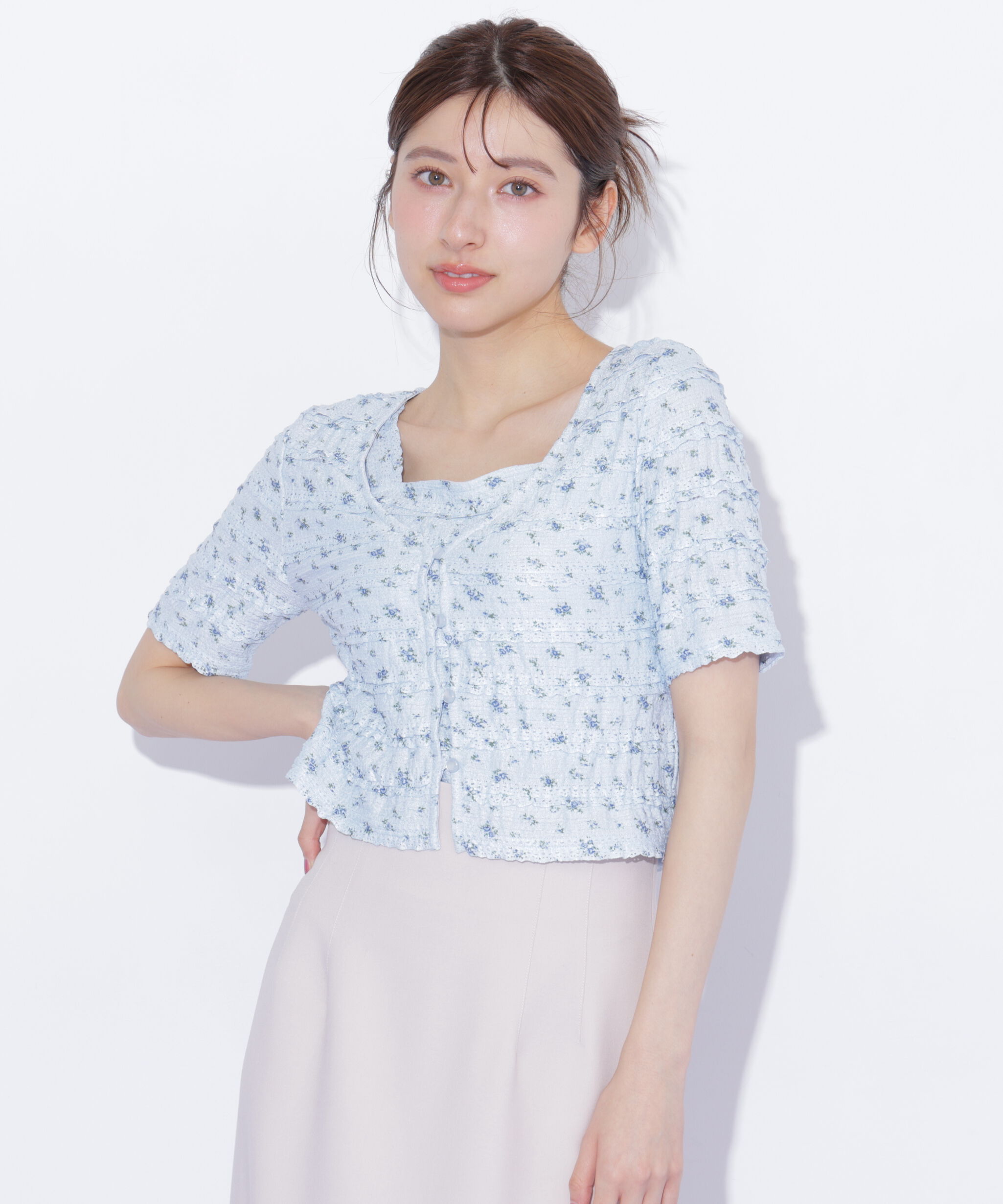  「フリルカットソーアンサンブル」|Tシャツ・カットソー|