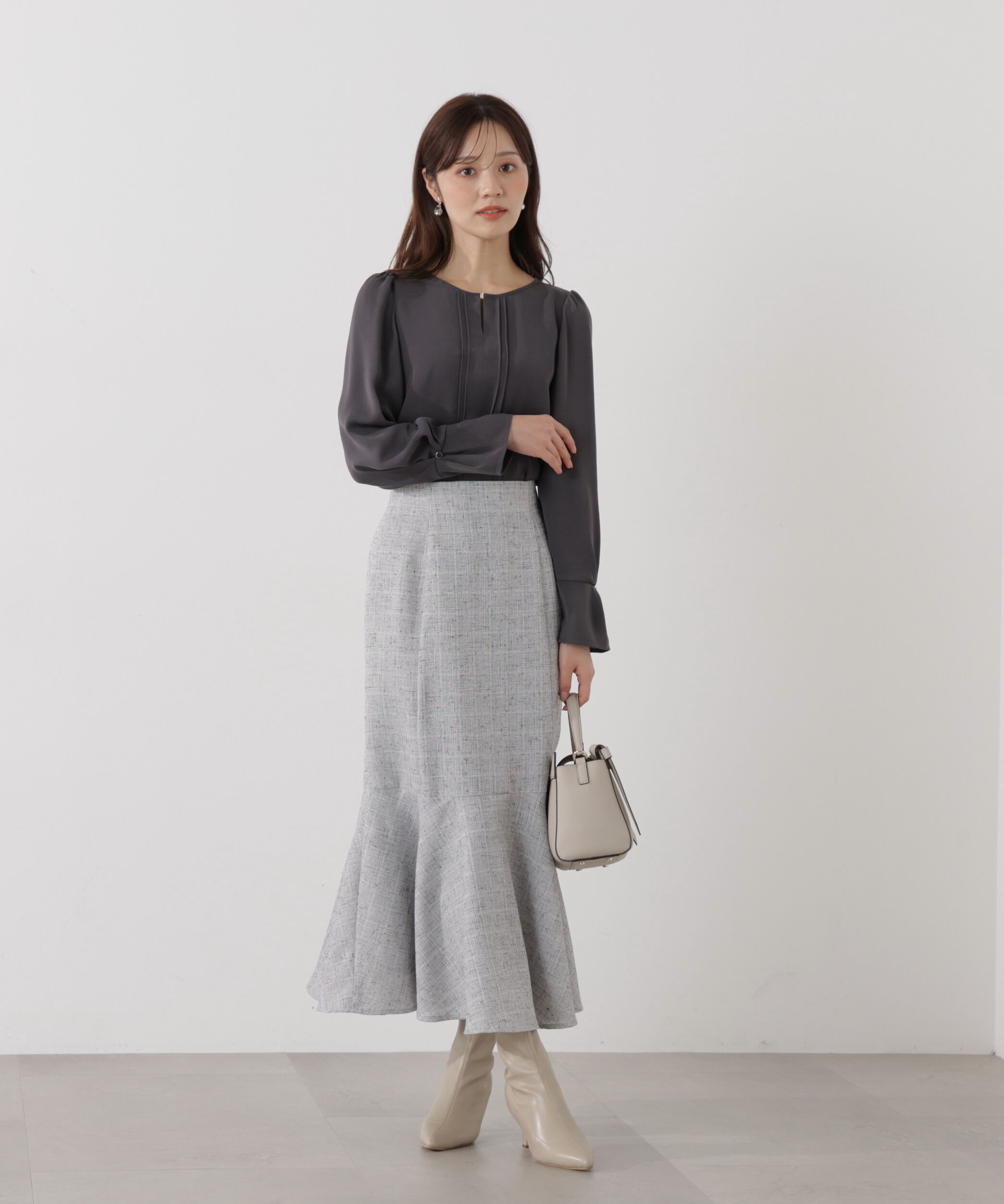 PROPORTION BODY DRESSING「スプリングツイードマーメイドスカート」|スカート|