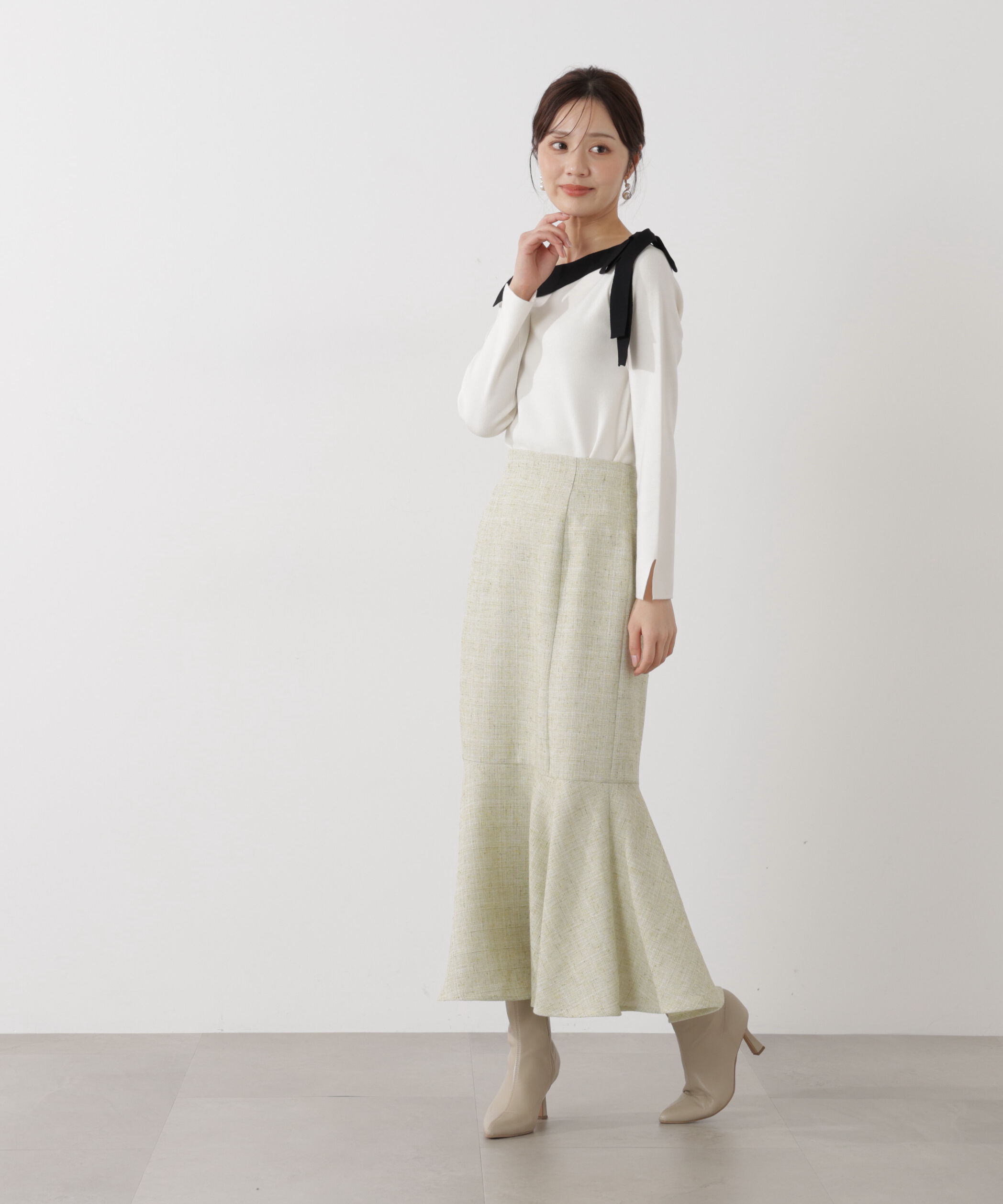 PROPORTION BODY DRESSING「スプリングツイードマーメイドスカート」|スカート|