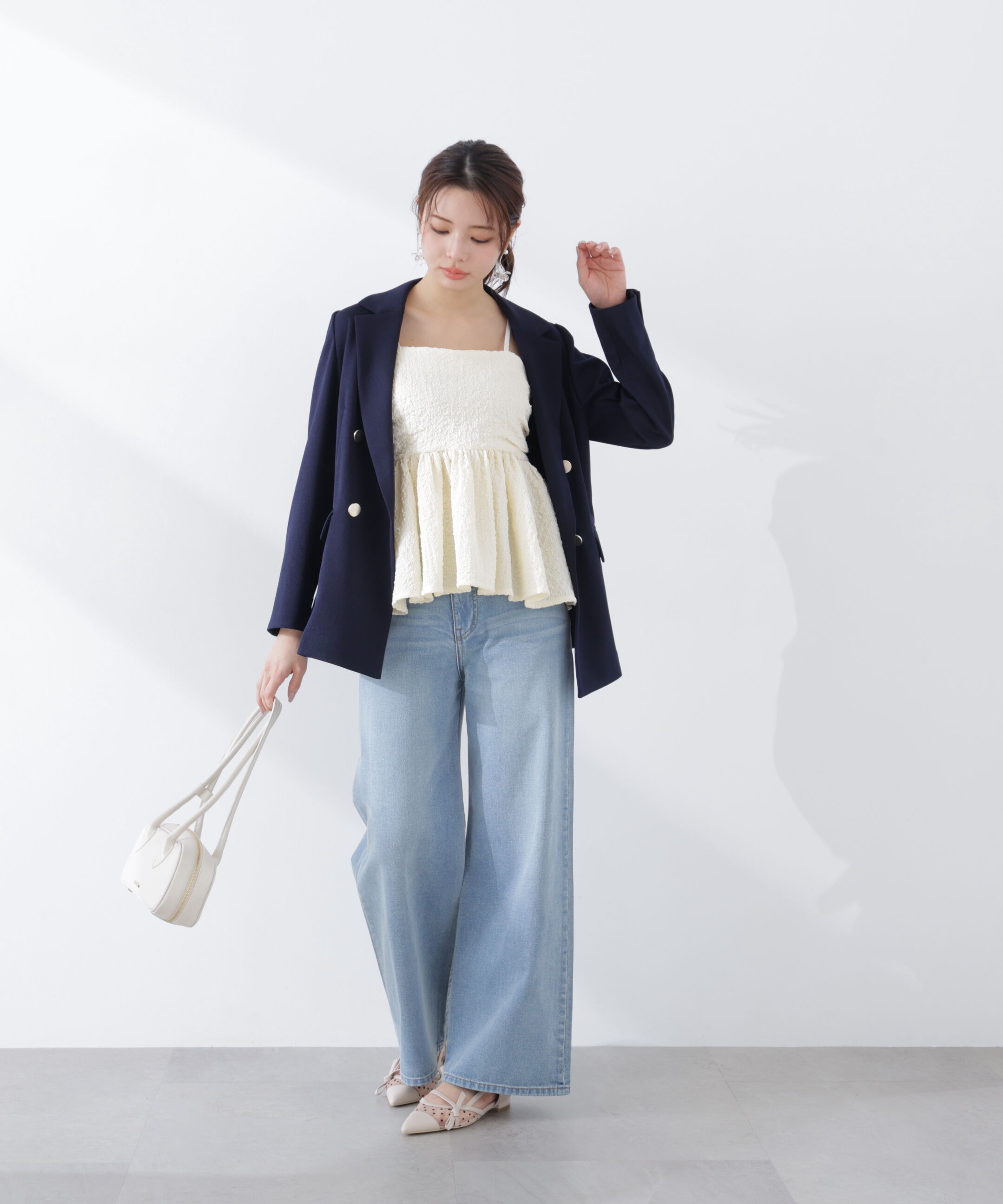 PROPORTION BODY DRESSING「〈a/mie〉膨れジャガードビスチェ　26SS」|シャツ・ブラウス|