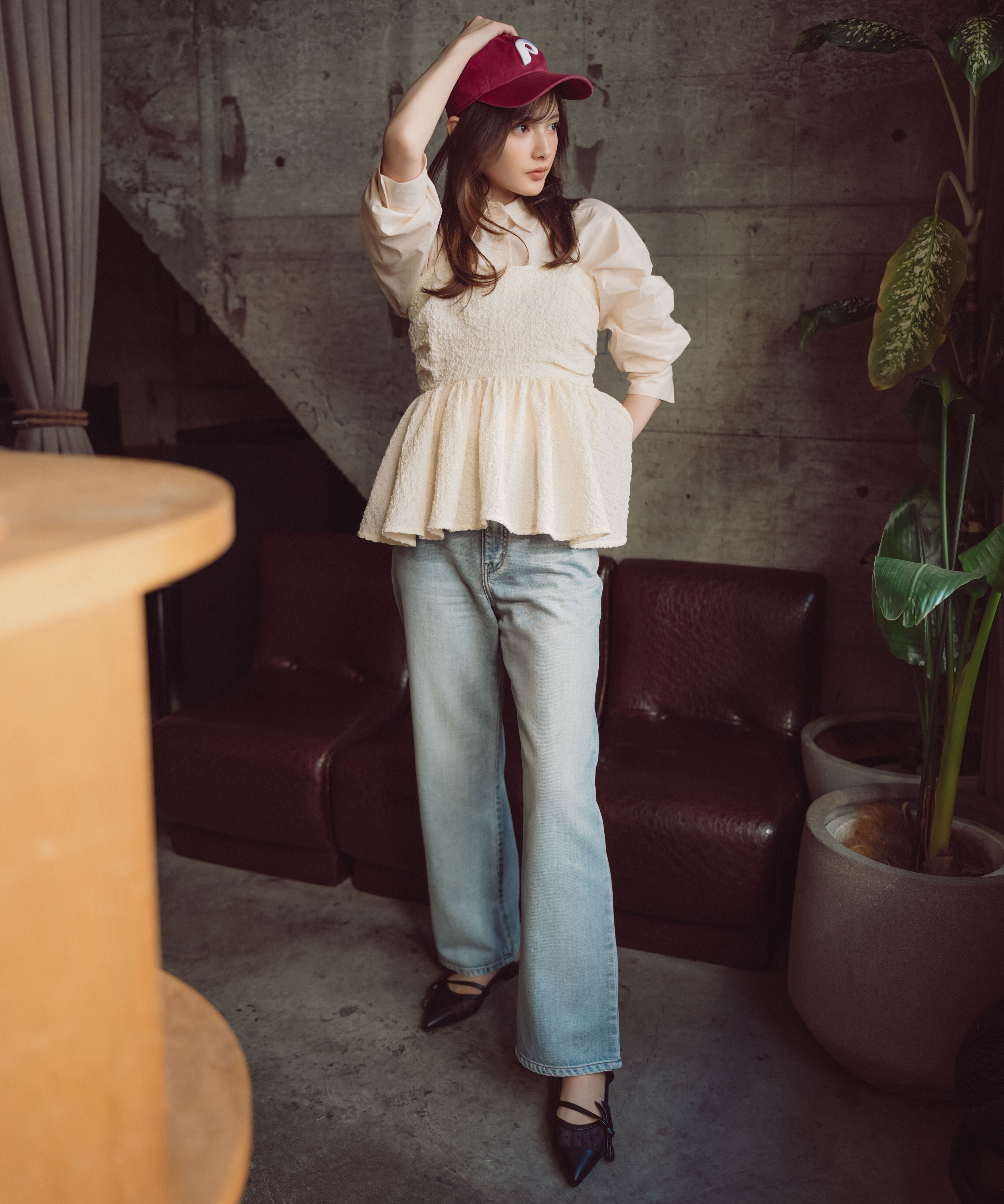 PROPORTION BODY DRESSING「〈a/mie〉膨れジャガードビスチェ　26SS」|シャツ・ブラウス|