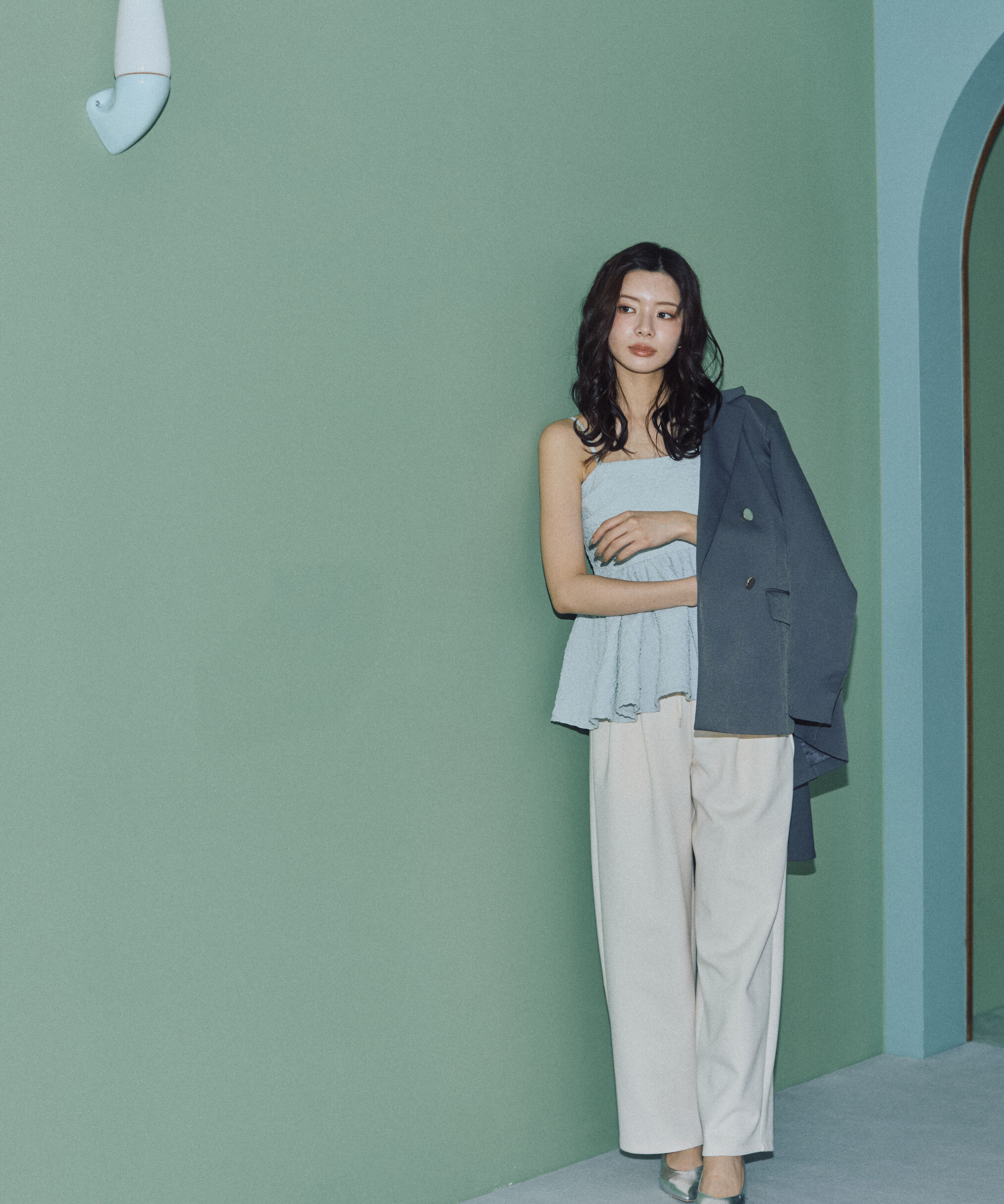 PROPORTION BODY DRESSING「〈a/mie〉膨れジャガードビスチェ　26SS」|シャツ・ブラウス|