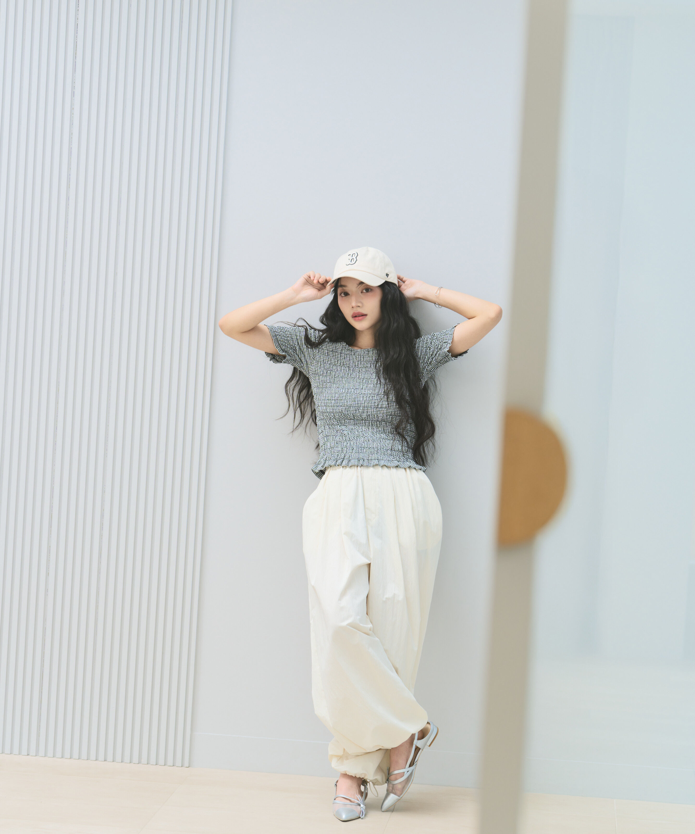 PROPORTION BODY DRESSING「〈a/mie〉ナイロンタックパンツ 26SS」|その他|アイボリー2