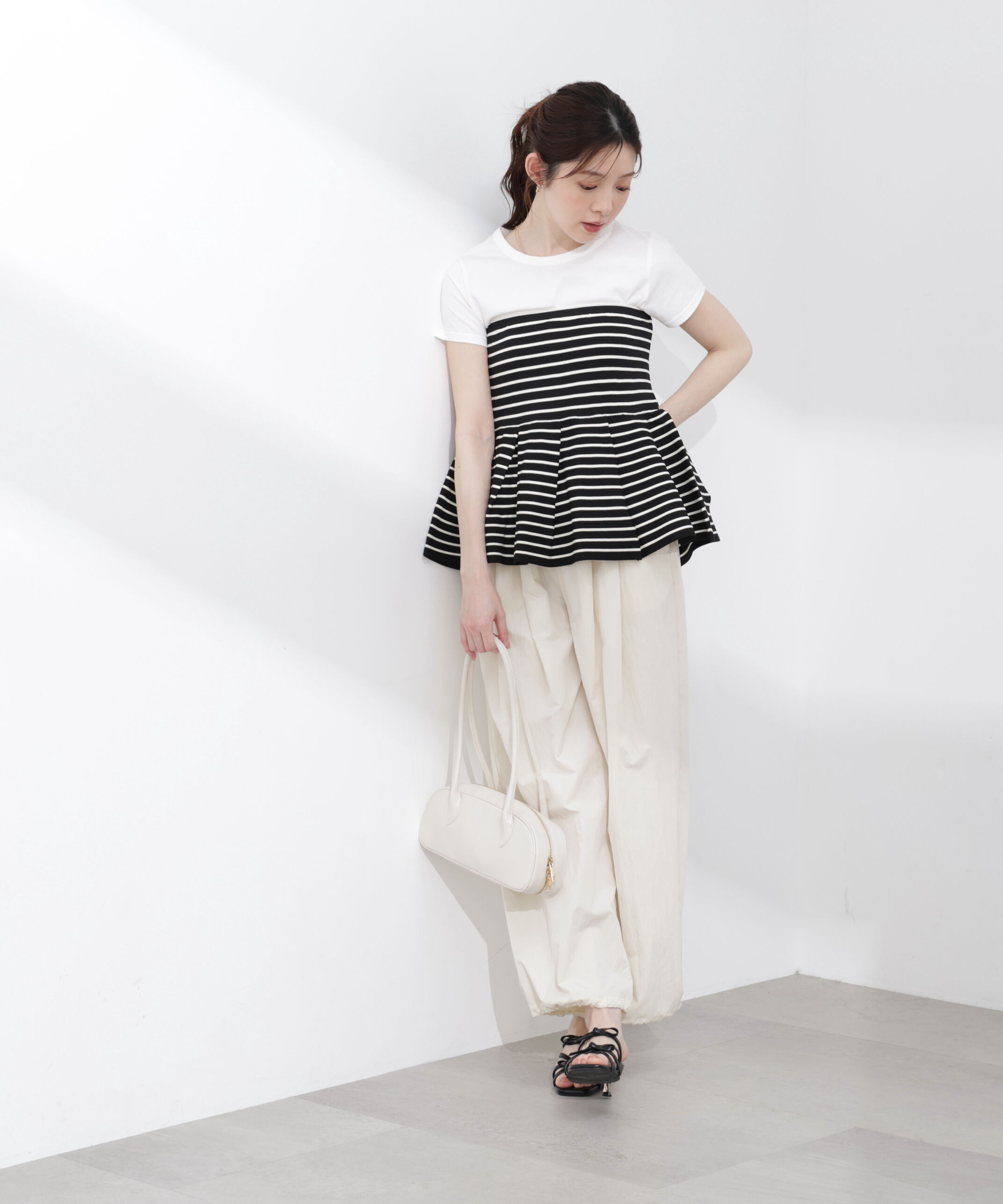 PROPORTION BODY DRESSING「〈a/mie〉オーガニック接触冷感チャーム付きTシャツ 26SS」|Tシャツ・カットソー|