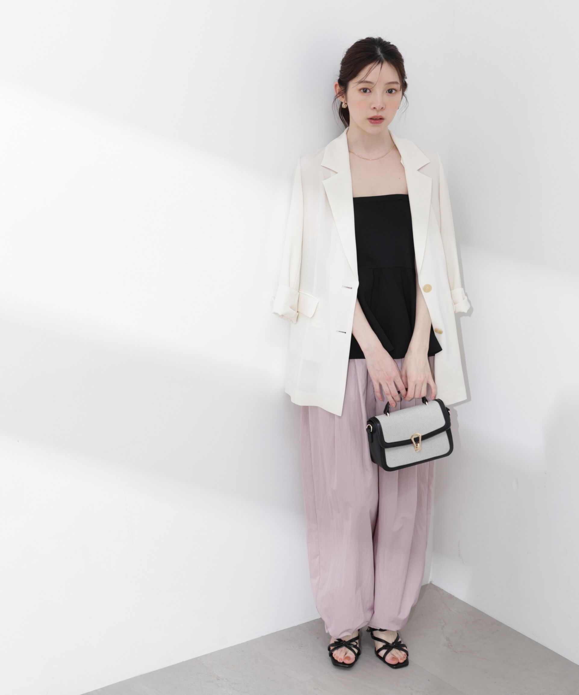 PROPORTION BODY DRESSING「〈a/mie〉ペプラムニットビスチェ 26SS」|カーディガン|
