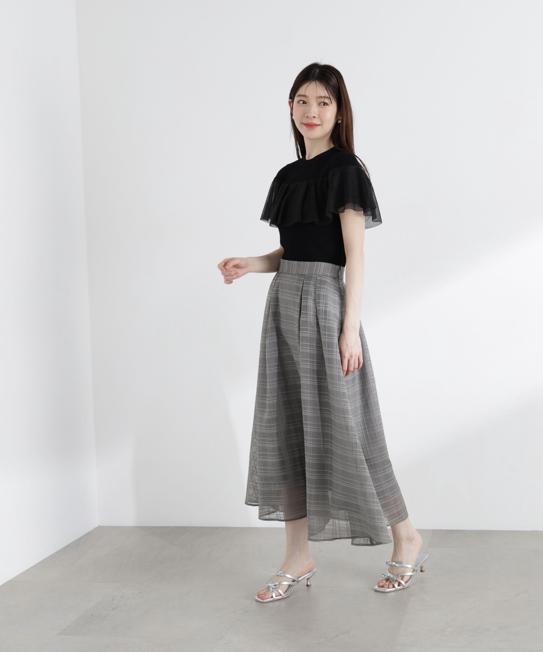 PROPORTION BODY DRESSING「シアーケープ風リブニット」|ニット・セーター|