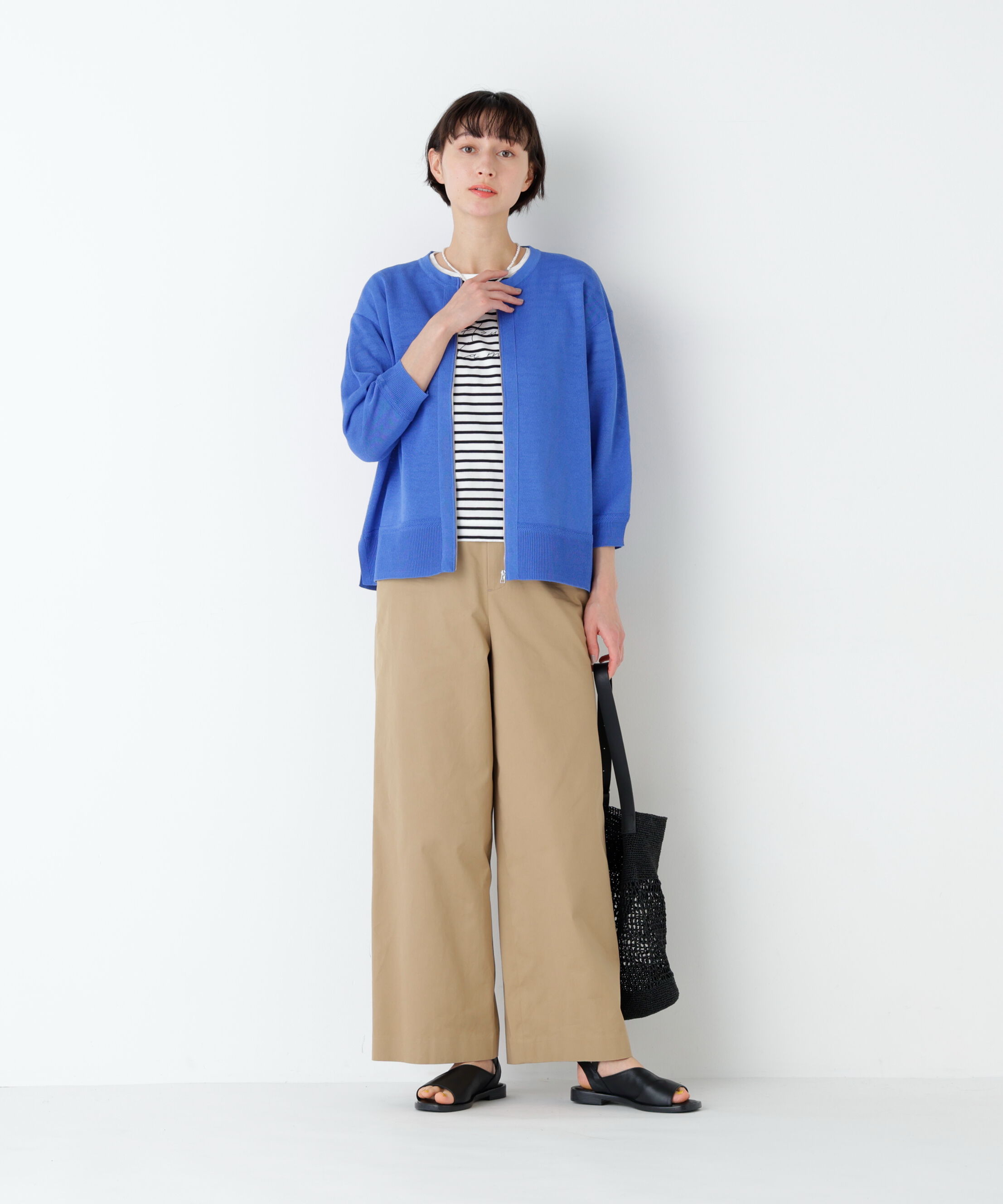  「《洗える / マルチサイズ》ライトチノセミワイドパンツ」|その他|